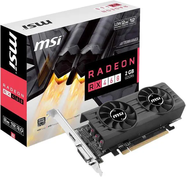 Alt view image 7 of 8 - MSI Radeon RX 460 2GB GDDR5 PCI Express 3.0 x16 CrossFireX Support Low Profile Graphics Card Radeon RX 460 2GT LP