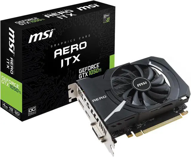 Alt view image 7 of 8 - MSI GeForce GTX 1050 Ti 4GB GDDR5 PCI Express 3.0 x16 Graphics Card GTX 1050 Ti AERO ITX 4G OC