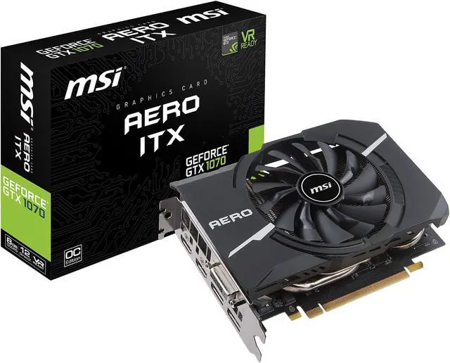 Alt view image 7 of 8 - MSI GeForce GTX 1070 8GB GDDR5 PCI Express 3.0 x16 SLI Support Graphics Card GTX 1070 AERO ITX 8G OC