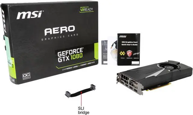 Alt view image 6 of 6 - MSI GeForce GTX 1080 8GB GDDR5X PCI Express 3.0 x16 SLI Support ATX Graphics Card GEFORCE GTX 1080 AERO 8G OC