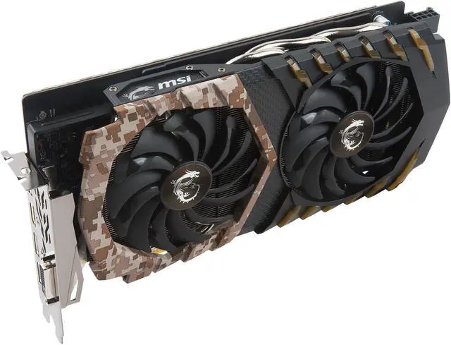 Alt view image 5 of 11 - MSI GeForce GTX 1060 6GB GDDR5 PCI Express 3.0 x16 Graphics Card GTX 1060 CAMO SQUAD 6G