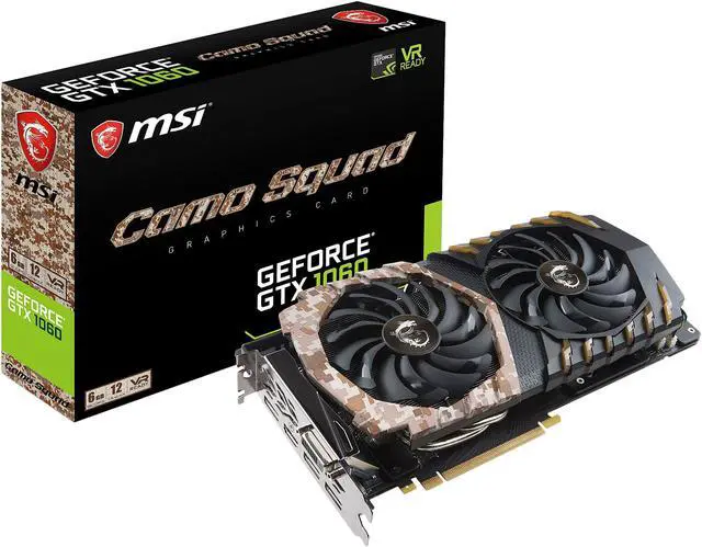 Alt view image 10 of 11 - MSI GeForce GTX 1060 6GB GDDR5 PCI Express 3.0 x16 Graphics Card GTX 1060 CAMO SQUAD 6G
