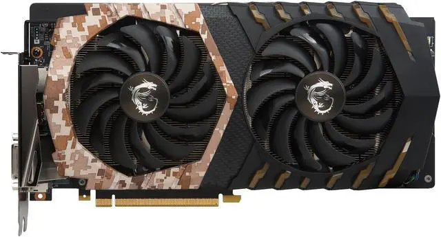 Alt view image 3 of 11 - MSI GeForce GTX 1060 6GB GDDR5 PCI Express 3.0 x16 Graphics Card GTX 1060 CAMO SQUAD 6G