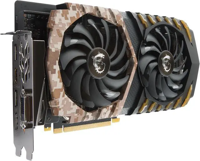 Alt view image 4 of 11 - MSI GeForce GTX 1060 6GB GDDR5 PCI Express 3.0 x16 Graphics Card GTX 1060 CAMO SQUAD 6G