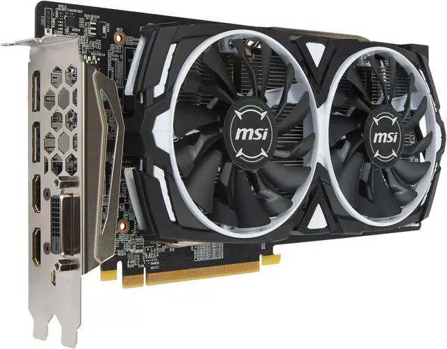 Alt view image 4 of 9 - MSI Radeon RX 580 4GB GDDR5 PCI Express x16 CrossFireX Support Graphics Card RX 580 ARMOR 4G OC
