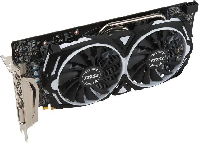 Alt view image 6 of 9 - MSI Radeon RX 580 4GB GDDR5 PCI Express x16 CrossFireX Support Graphics Card RX 580 ARMOR 4G OC