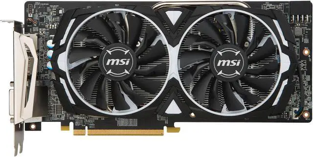 Alt view image 3 of 9 - MSI Radeon RX 580 4GB GDDR5 PCI Express x16 CrossFireX Support Graphics Card RX 580 ARMOR 4G OC
