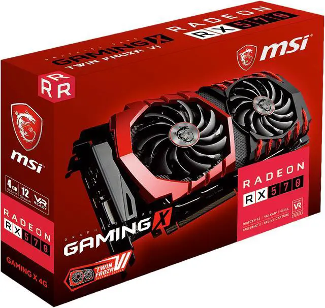 Alt view image 10 of 15 - MSI Radeon RX 570 4GB GDDR5 PCI Express x16 CrossFireX Support ATX Graphics Card RX 570 GAMING X 4G