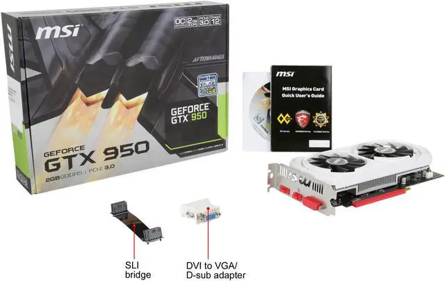 Alt view image 5 of 5 - MSI GeForce GTX 950 2GB GDDR5 PCI Express 3.0 x16 SLI Support Graphics Card GTX 950 2GD5T OCV3