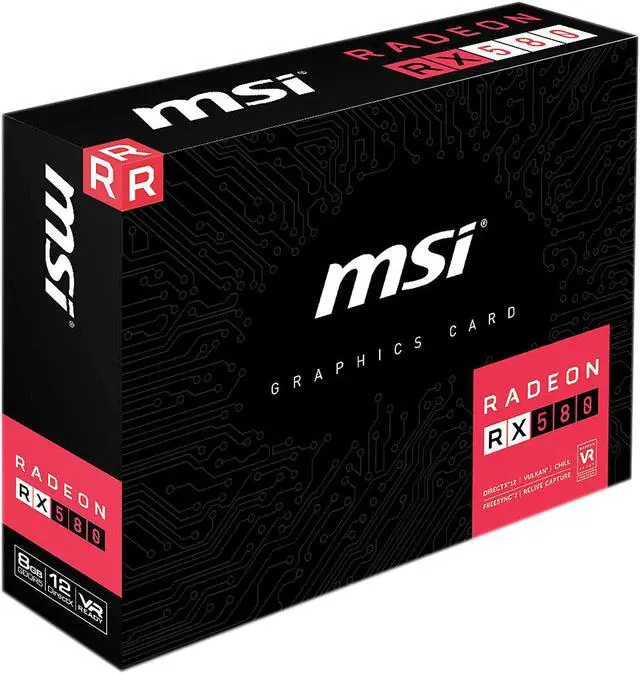 Alt view image 6 of 6 - MSI Radeon RX 580 8GB GDDR5 PCI Express x16 CrossFireX Support Graphics Card RX 580 8G