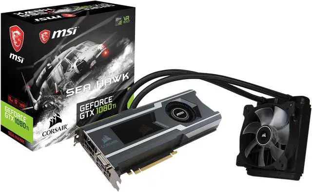Alt view image 10 of 11 - MSI GeForce GTX 1080 Ti 11GB GDDR5X PCI Express 3.0 x16 SLI Support Graphics Card GTX 1080 TI SEA HAWK