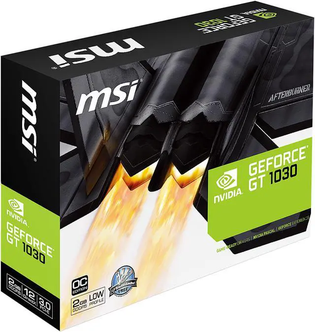 Alt view image 4 of 4 - MSI GeForce GT 1030 2GB GDDR5 PCI Express 3.0 x16 (uses x4) Low Profile Graphics Card GT 1030 2G LP OC