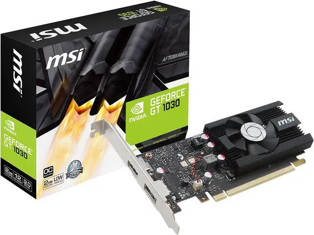 Alt view image 3 of 4 - MSI GeForce GT 1030 2GB GDDR5 PCI Express 3.0 x16 (uses x4) Low Profile Graphics Card GT 1030 2G LP OC