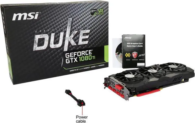 Alt view image 6 of 6 - MSI GeForce GTX 1080 Ti 11GB GDDR5X PCI Express 3.0 x16 SLI Support Graphics Card GTX 1080 Ti DUKE 11G OC