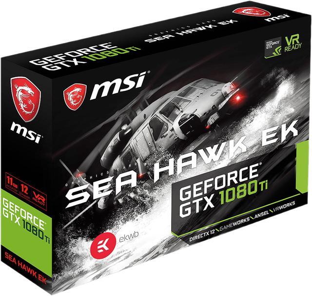 Alt view image 13 of 13 - MSI GeForce GTX 1080 Ti 11GB GDDR5X PCI Express 3.0 x16 SLI Support Graphics Card GTX 1080 Ti SEA HAWK EK X