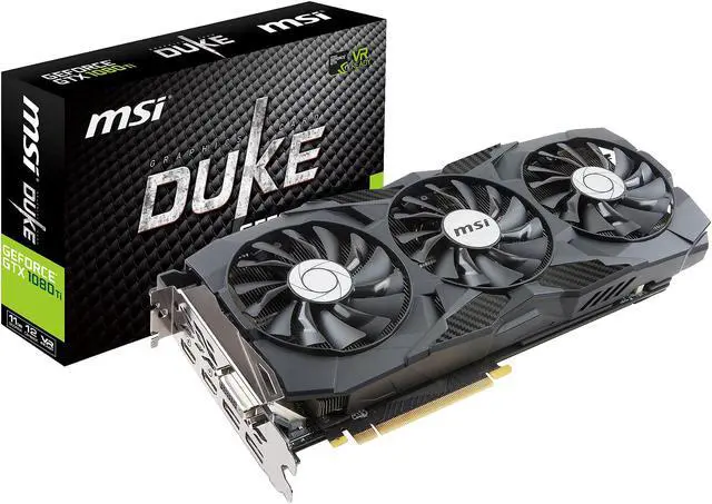 Alt view image 10 of 11 - MSI GeForce GTX 1080 Ti 11GB GDDR5X PCI Express 3.0 x16 SLI Support Plug-in Card Graphics Card GTX 1080 TI DUKE 11G