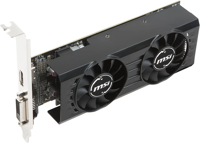 Alt view image 6 of 9 - MSI Radeon RX 550 2GB GDDR5 PCI Express x16 (uses x8) Low Profile Graphics Card RX 550 2GT LP OC