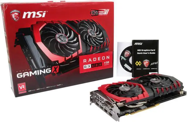 Alt view image 6 of 6 - MSI Radeon RX 480 4GB GDDR5 PCI Express 3.0 x16 ATX Graphics Card Radeon RX 480 GAMING X 4G