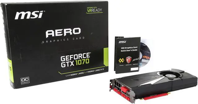 Alt view image 6 of 6 - MSI GeForce GTX 1070 8GB GDDR5 PCI Express 3.0 x16 SLI Support ATX Graphics Card GTX 1070 AERO 8G OC