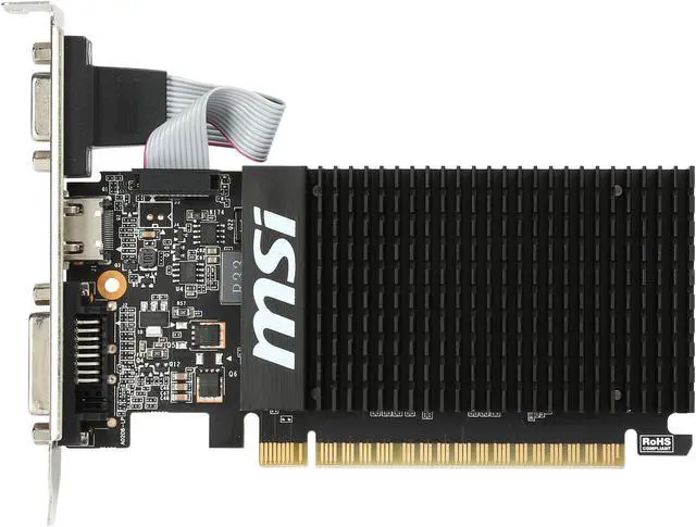 Alt view image 4 of 5 - MSI GeForce GT 710 1GB DDR3 PCI Express 2.0 x16 Low Profile Graphics Card MSI-GT7101GD3HLP