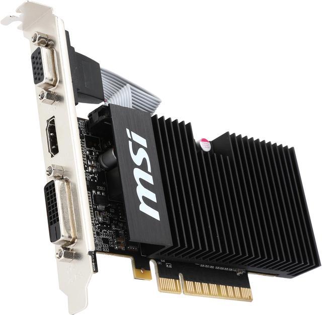 MSI GeForce GT 710 1GB DirectX 12 GT 710 1GD3H LPV1 64-Bit DDR3 PCI Express  2.0 x8 HDCP Ready Low Profile Video Graphics Card 