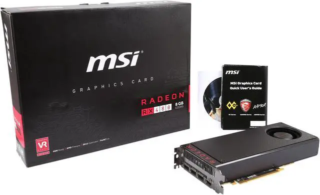 Refurbished: MSI Radeon RX 480 Graphics Card Radeon RX 480 8G-R ...