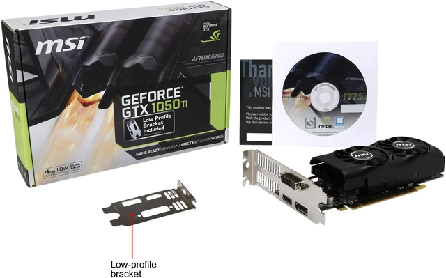 Alt view image 5 of 5 - MSI GeForce GTX 1050 Ti 4GB GDDR5 PCI Express 3.0 x16 Low Profile Graphics Card MSI-GTX1050Ti4GTLP-RFB
