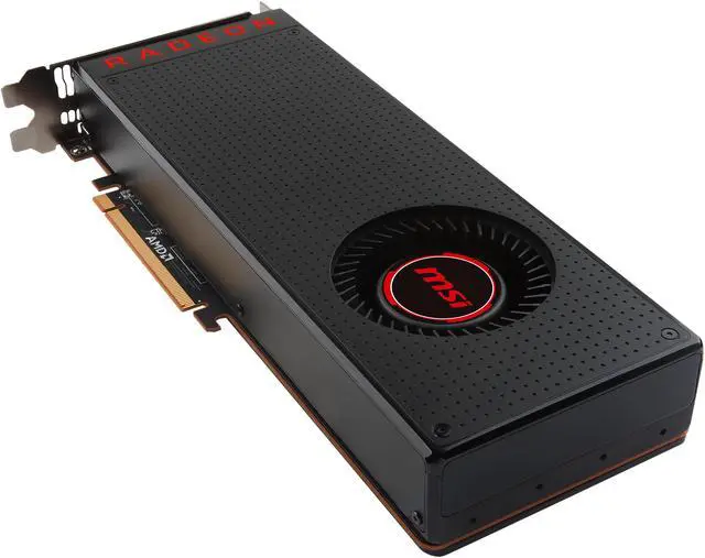 Alt view image 5 of 8 - MSI Black Radeon RX Vega 64 8GB HBM2 PCI Express 3.0 x16 CrossFireX Support Graphics Card RADEON RX VEGA 64 8G