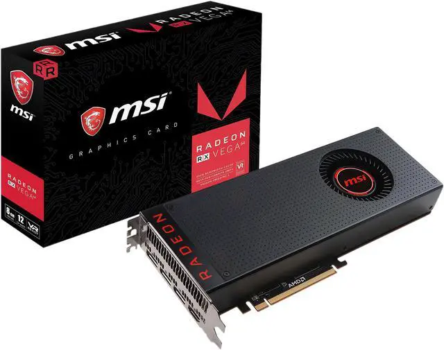 Alt view image 7 of 8 - MSI Black Radeon RX Vega 64 8GB HBM2 PCI Express 3.0 x16 CrossFireX Support Graphics Card RADEON RX VEGA 64 8G