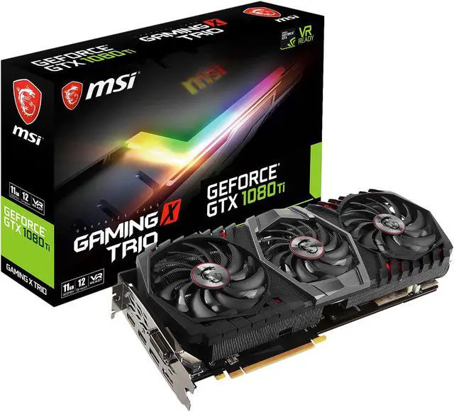 Alt view image 15 of 16 - MSI GeForce GTX 1080 Ti 11GB GDDR5X PCI Express 3.0 x16 SLI Support ATX Graphics Card GTX 1080 Ti GAMING X TRIO