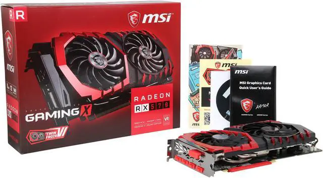 Alt view image 7 of 6 - MSI Radeon RX 570 8GB GDDR5 PCI Express x16 CrossFireX Support ATX Graphics Card RX 570 GAMING X 8G