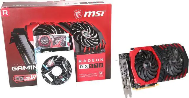 Alt view image 6 of 6 - MSI Radeon RX 570 4GB GDDR5 PCI Express x16 CrossFireX Support ATX Graphics Card RX 570 GAMING X 4G