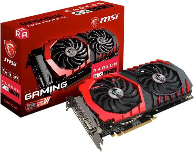 Alt view image 11 of 12 - MSI Radeon RX 570 4GB GDDR5 PCI Express x16 CrossFireX Support Graphics Card Radeon RX 570 GAMING 4G