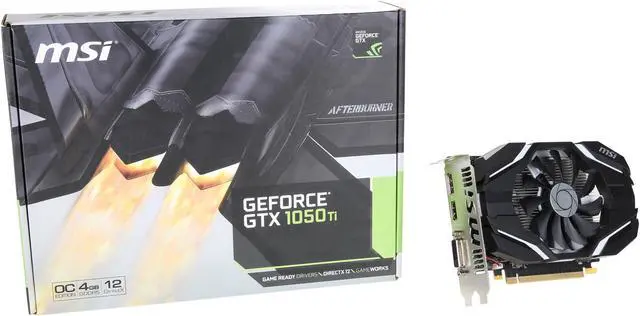 Alt view image 6 of 6 - MSI GeForce GTX 1050 Ti 4GB GDDR5 PCI Express 3.0 x16 Graphics Card GTX 1050 Ti 4G OC