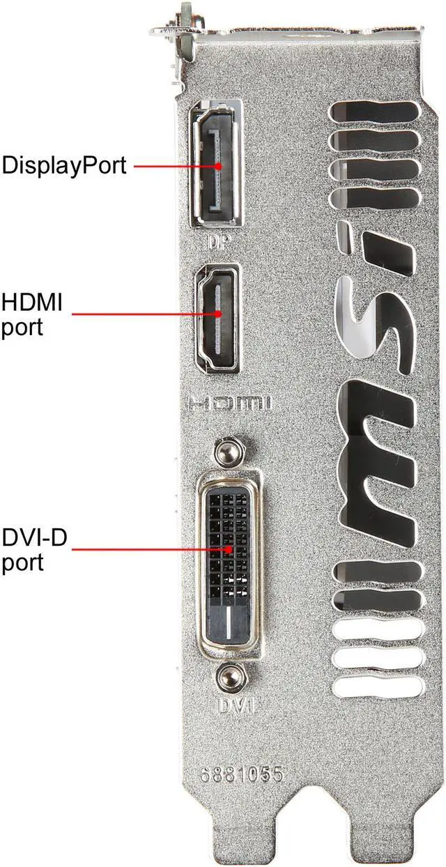 Alt view image 3 of 6 - MSI GeForce GTX 1050 Ti 4GB GDDR5 PCI Express 3.0 x16 ATX Graphics Card GTX 1050 Ti 4GT OC