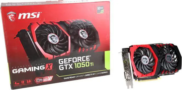 Alt view image 6 of 6 - MSI GeForce GTX 1050 Ti 4GB GDDR5 PCI Express 3.0 x16 ATX Graphics Card GTX 1050 Ti GAMING X 4G