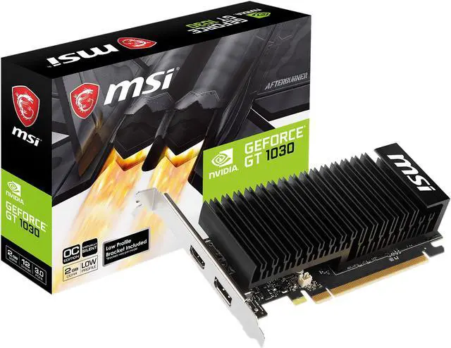Alt view image 5 of 5 - MSI GeForce GT 1030 2GB DDR4 PCI Express 3.0 x16 (Uses x4) Low Profile Graphics Card GT 1030 2GHD4 LP OC