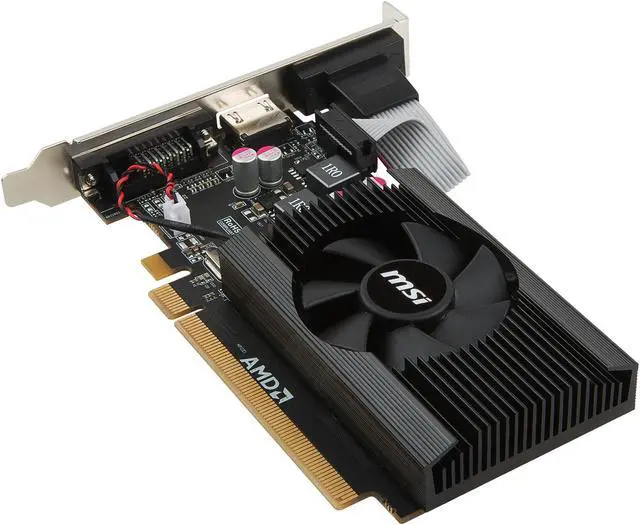 Alt view image 5 of 10 - MSI Radeon R7 240 2GB DDR3 CrossFireX Support Low Profile Graphics Card R7 240 2GD3 64b LP