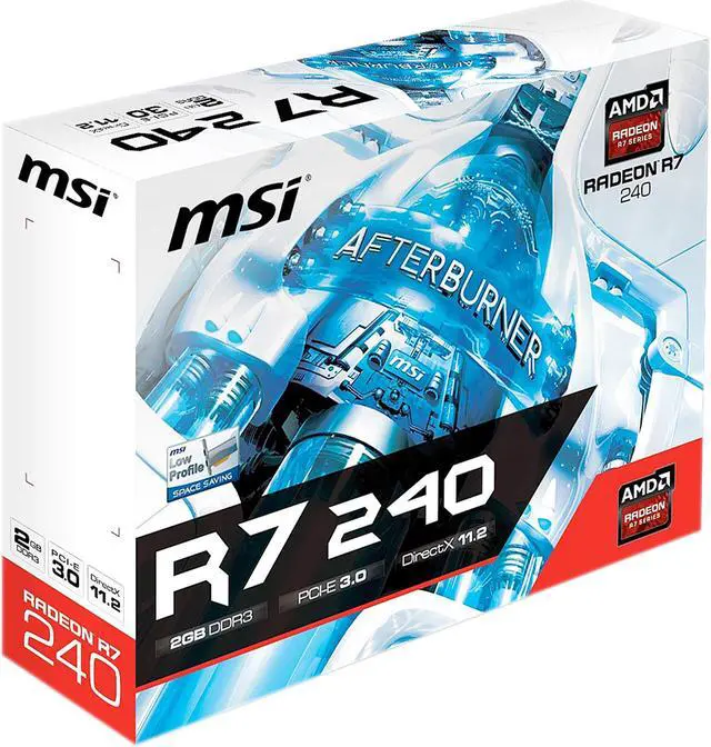 Alt view image 8 of 10 - MSI Radeon R7 240 2GB DDR3 CrossFireX Support Low Profile Graphics Card R7 240 2GD3 64b LP