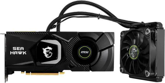 Alt view image 3 of 8 - MSI GeForce RTX 2080 8GB GDDR6 PCI Express 3.0 x16 SLI Support Graphics Card RTX 2080 SEA HAWK X
