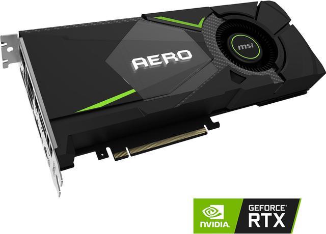 MSI GeForce RTX 2080 8GB GDDR6 PCI Express 3.0 x16 SLI Support Video Card  RTX 2080 AERO 8G