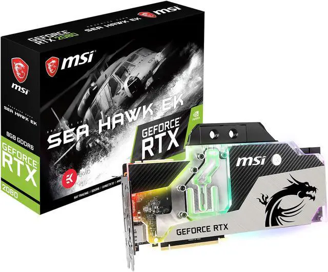 Alt view image 6 of 7 - MSI GeForce RTX 2080 8GB GDDR6 PCI Express 3.0 x16 SLI Support Graphics Card RTX 2080 SEA HAWK EK X