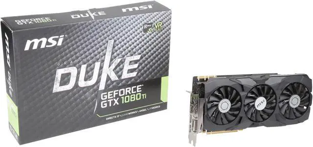 Alt view image 5 of 5 - MSI GeForce GTX 1080 Ti 11GB GDDR5X PCI Express 3.0 x16 SLI Support Graphics Card GTX 1080 Ti DUKE 11G OC