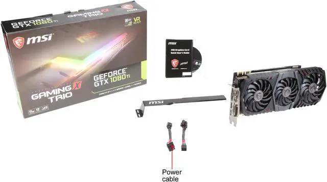 Alt view image 6 of 6 - MSI GeForce GTX 1080 Ti 11GB GDDR5X PCI Express 3.0 x16 SLI Support ATX Graphics Card GTX 1080 Ti GAMING X TRIO