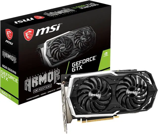 Alt view image 7 of 8 - MSI GeForce GTX 1660 Ti 6GB GDDR6 PCI Express 3.0 x16 Graphics Card GTX 1660 TI ARMOR 6G OC