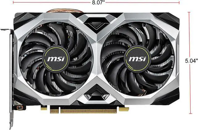 Alt view image 4 of 8 - MSI GeForce RTX 2060 6GB GDDR6 PCI Express 3.0 x16 Graphics Card RTX 2060 VENTUS XS 6G OC