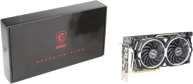 Alt view image 6 of 6 - MSI Radeon RX 580 8GB GDDR5 PCI Express x16 CrossFireX Support Graphics Card RX 580 ARMOR 8G OC