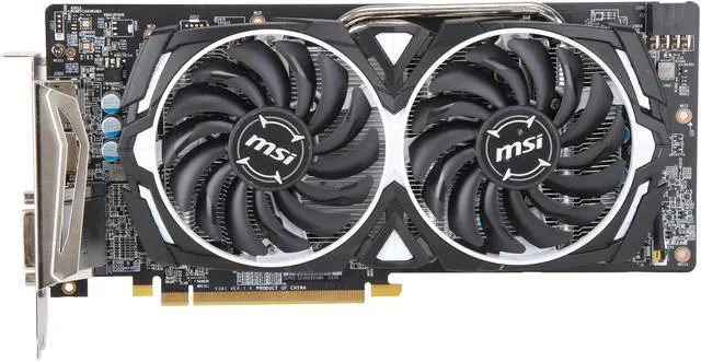 Alt view image 2 of 6 - MSI Radeon RX 580 4GB GDDR5 PCI Express x16 CrossFireX Support Graphics Card RX 580 ARMOR 4G OCV1