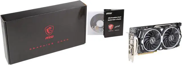 Alt view image 6 of 6 - MSI Radeon RX 580 4GB GDDR5 PCI Express x16 CrossFireX Support Graphics Card RX 580 ARMOR 4G OCV1
