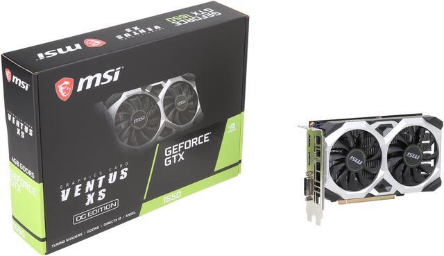 Alt view image 7 of 7 - MSI Ventus GeForce GTX 1650 4GB GDDR5 PCI Express 3.0 x16 Graphics Card GTX 1650 VENTUS XS 4G OC